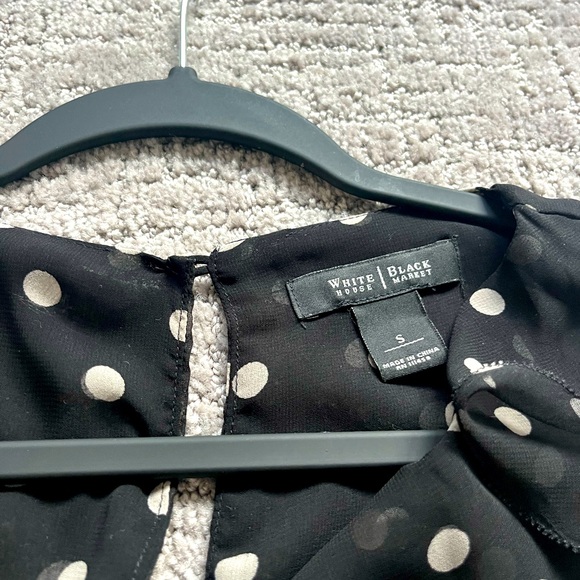 White House Black Market polka dot blouse - Picture 2 of 5